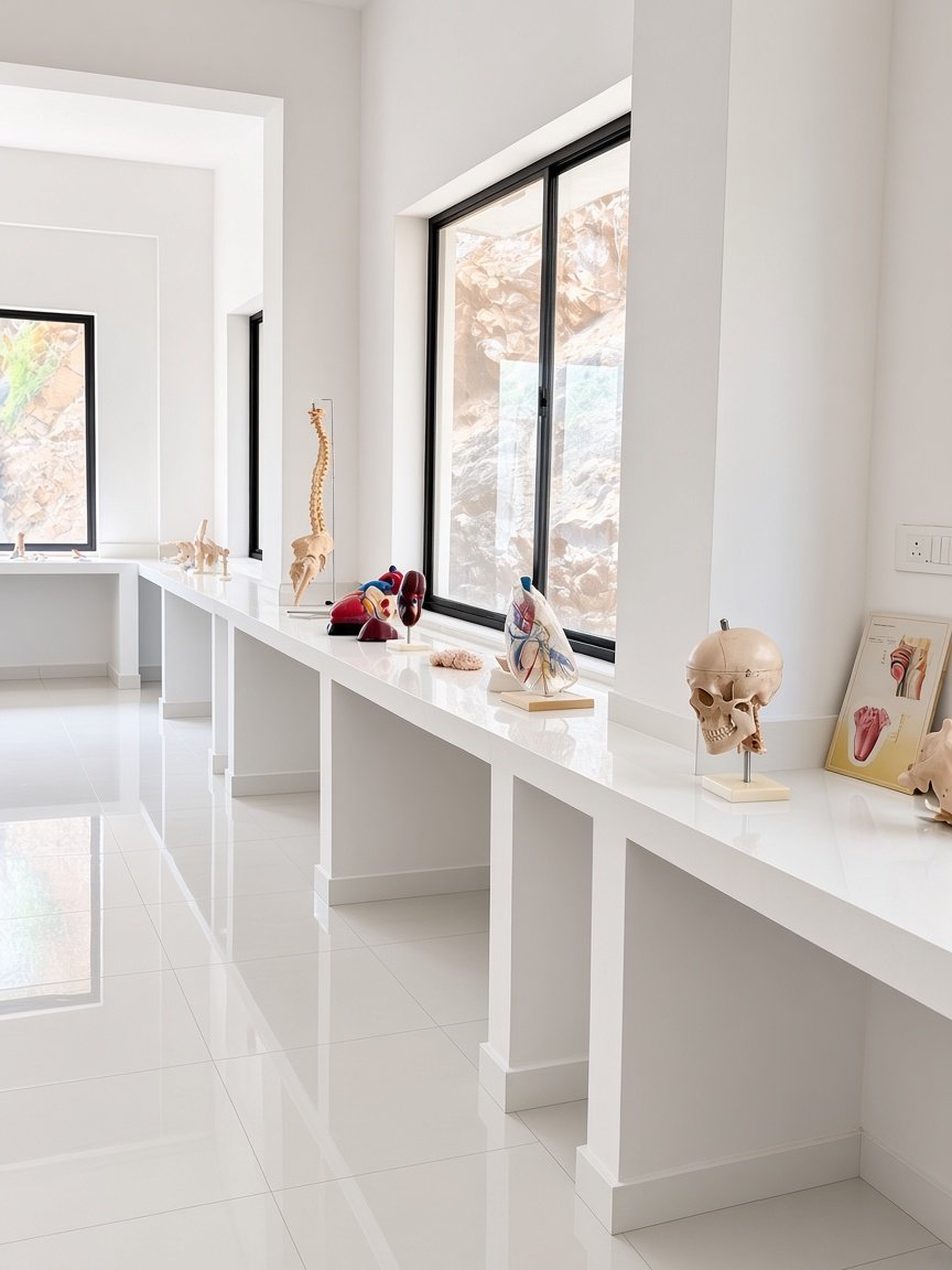 Anatomy models in the college lab