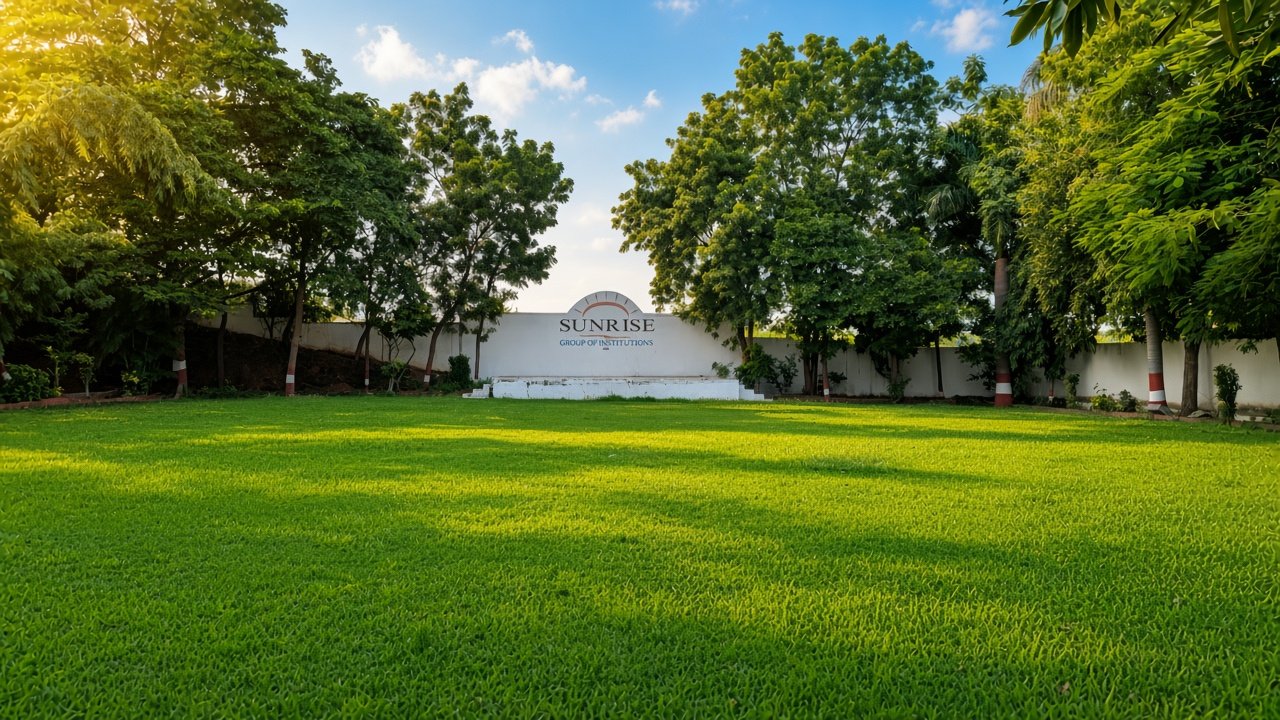 Green lawn on the UIOP campus